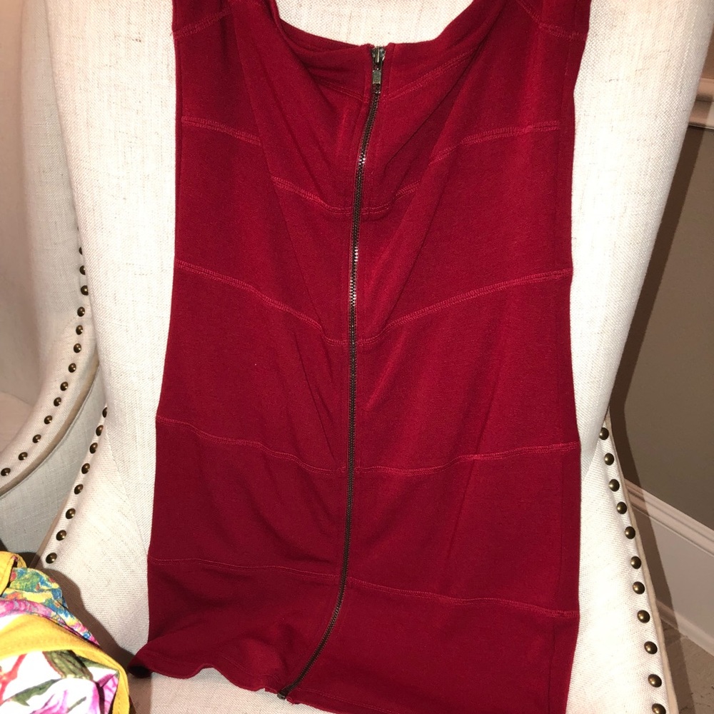 Red zipper dress